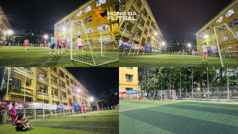 Sân NEU có vị trí thuận tiện, thích hợp đá giao hữu sinh viên