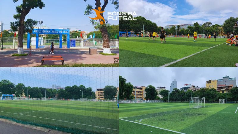 Sân Đại học Hà Nội có không gian thoáng đãng và yên tĩnh